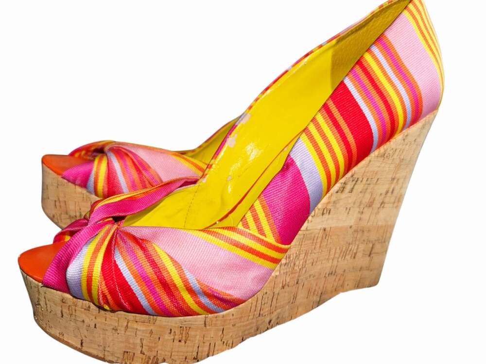 Nine West Chill Pill Beachy Sz 10 Platform Wedge Women's Shoes